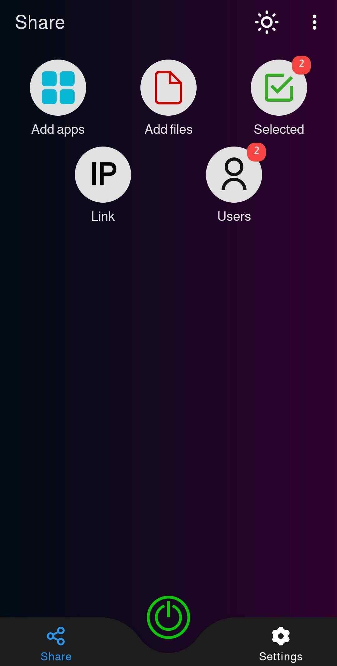 Sharing screenshot