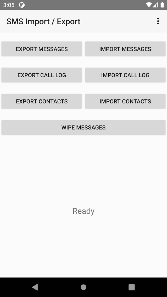 SMS Import / Export screenshot