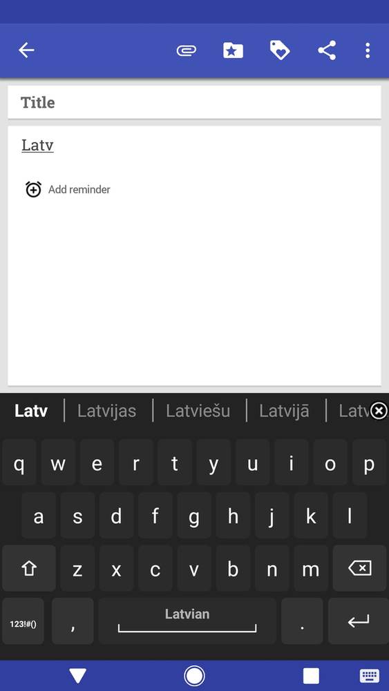 Latvian for AnySoftKeyboard screenshot