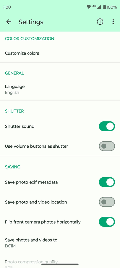 Fossify Camera screenshot
