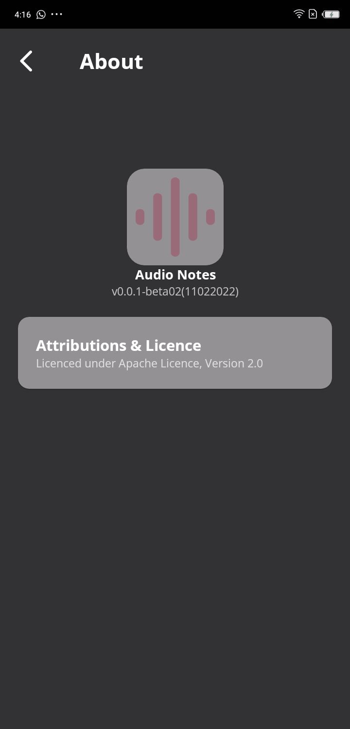 Audio Notes screenshot