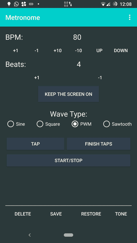 Metronome screenshot