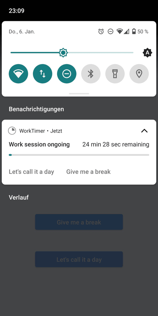 WorkTimer screenshot