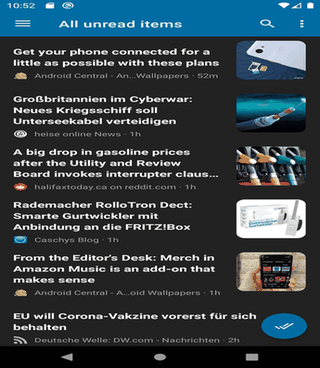 Nextcloud News screenshot