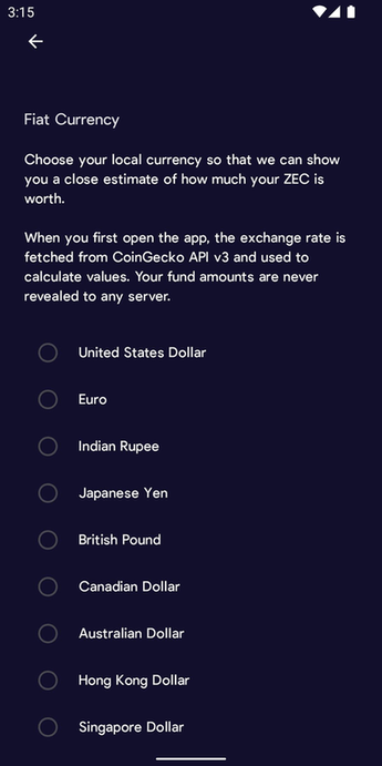 Nighthawk Wallet screenshot