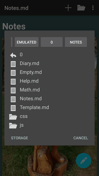 Notes screenshot