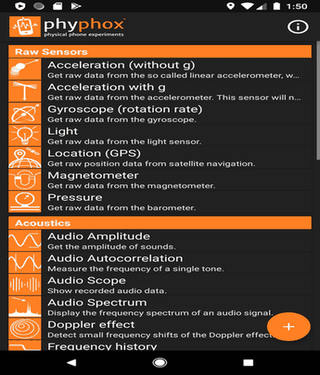 phyphox screenshot