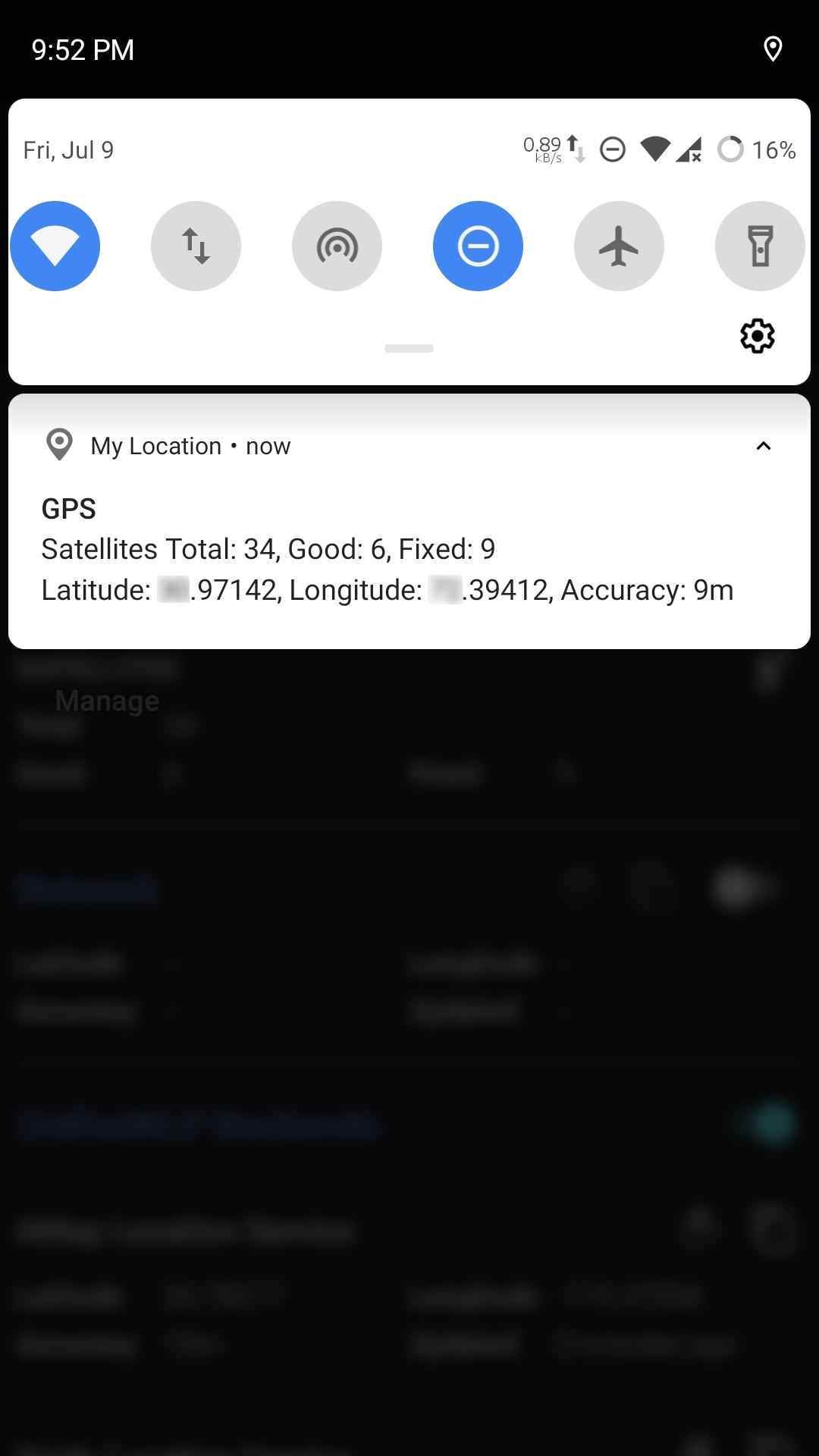 My Location screenshot