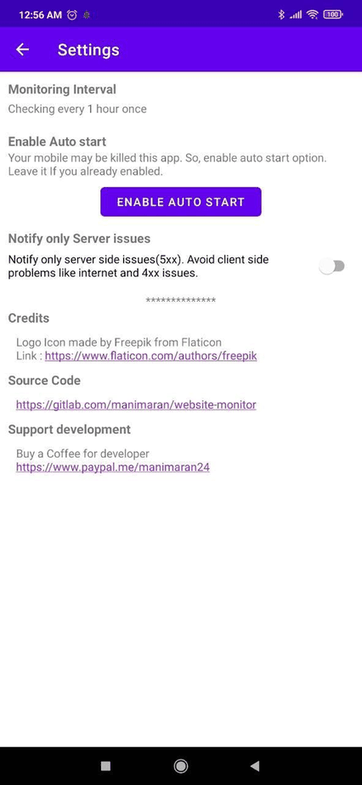 Website Monitor screenshot