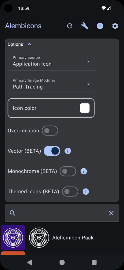 Alembicons screenshot