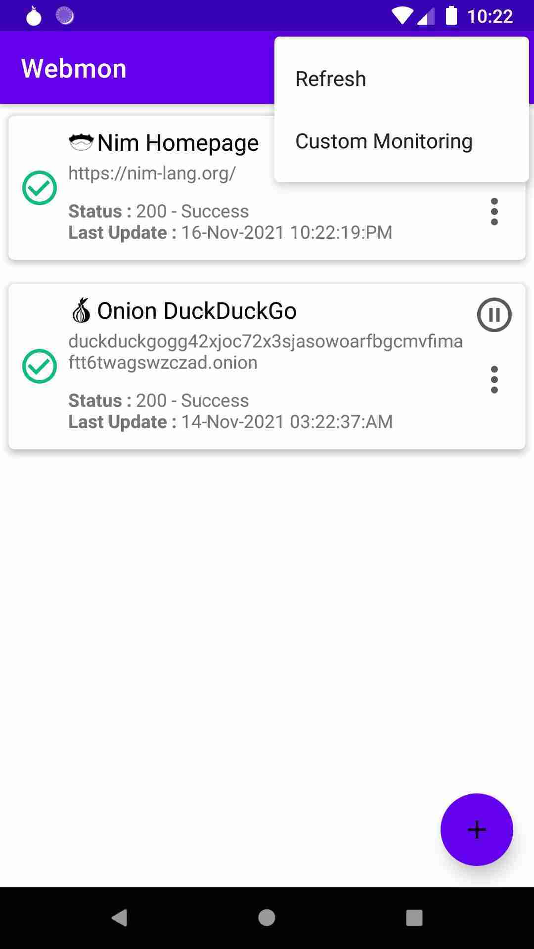 Webmon screenshot