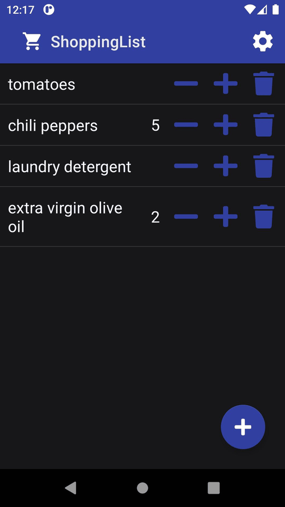 ShoppingList screenshot