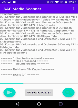 SAF Media Scanner screenshot