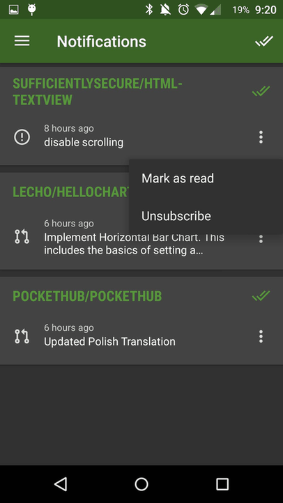OctoDroid screenshot