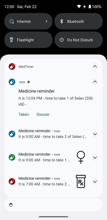 MedTimer screenshot