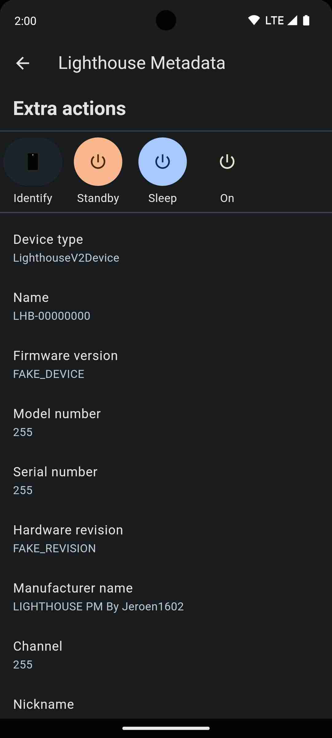 Lighthouse Power Management screenshot