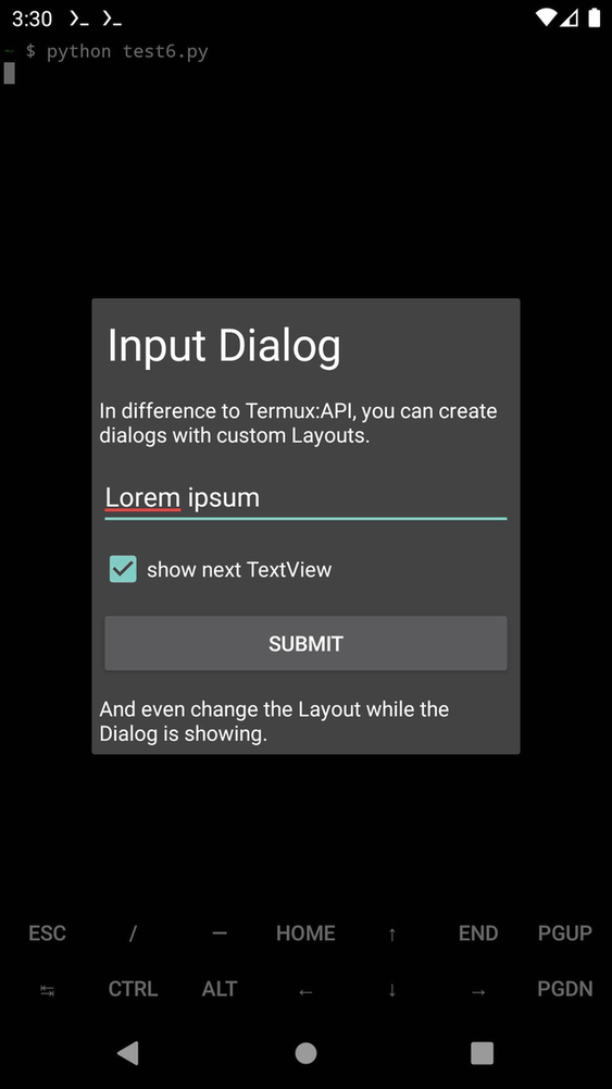 Termux:GUI screenshot