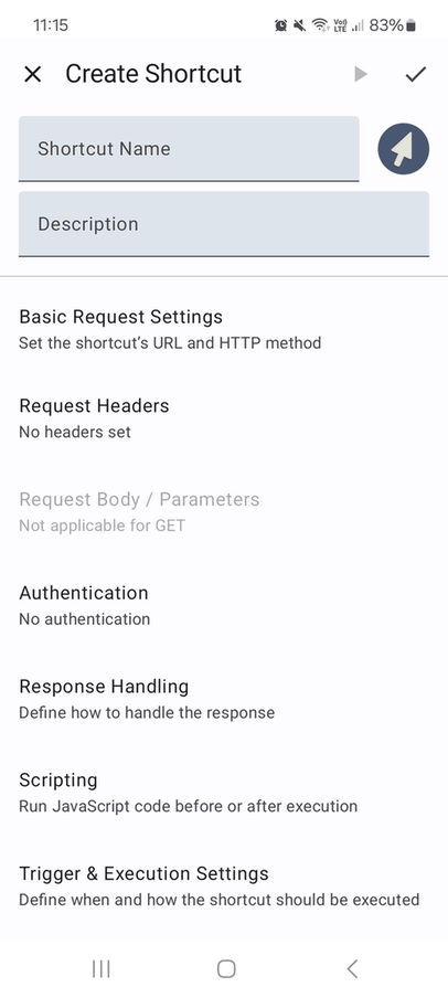 HTTP Request Shortcuts screenshot