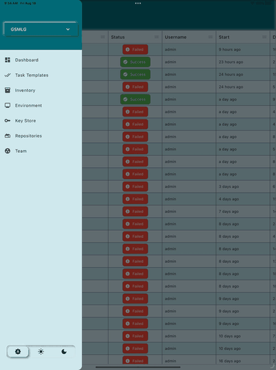 Ansible Sempahore Client screenshot