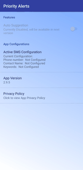 Priority Alerts screenshot