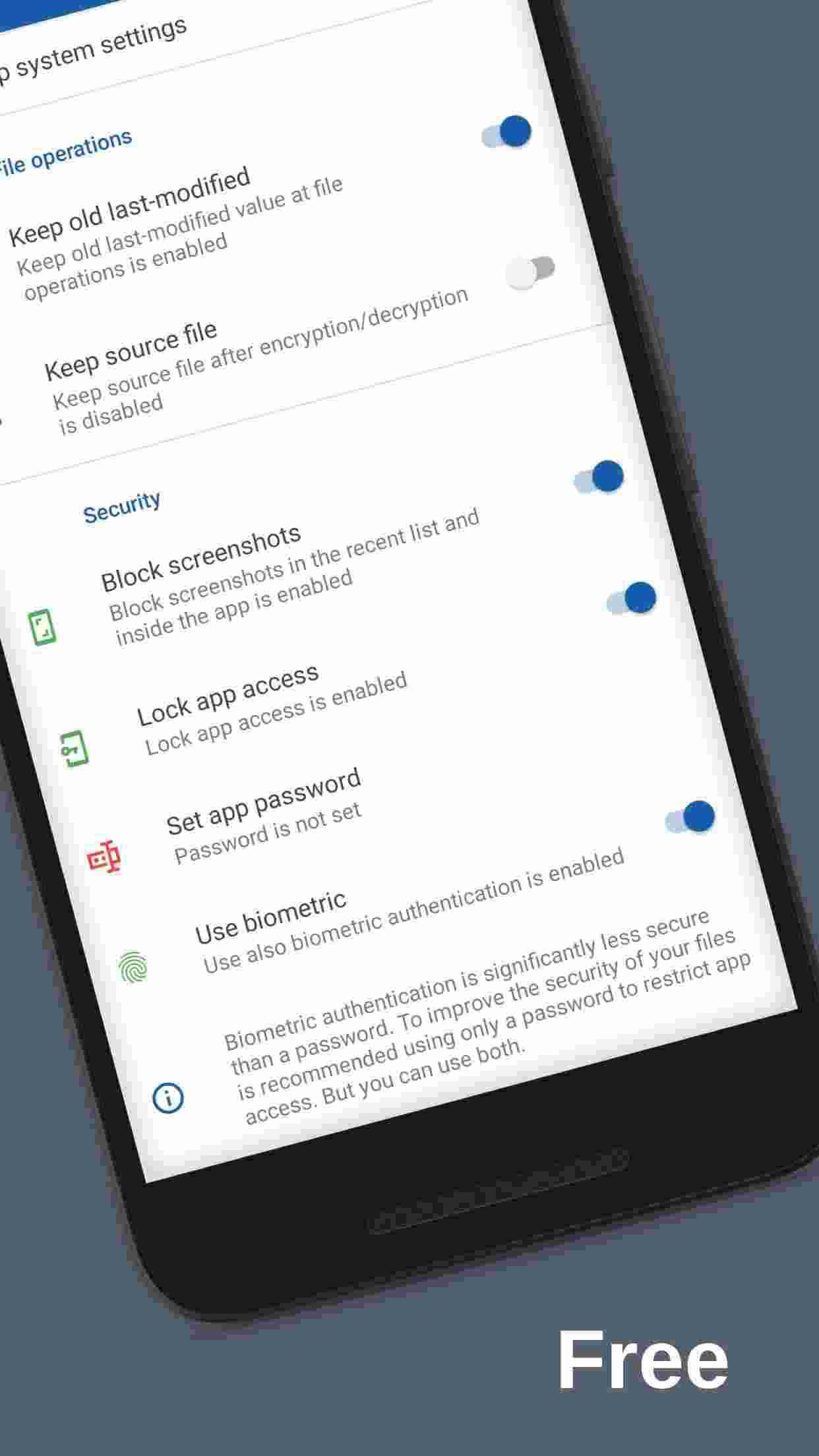 Secure File Manager Beta screenshot