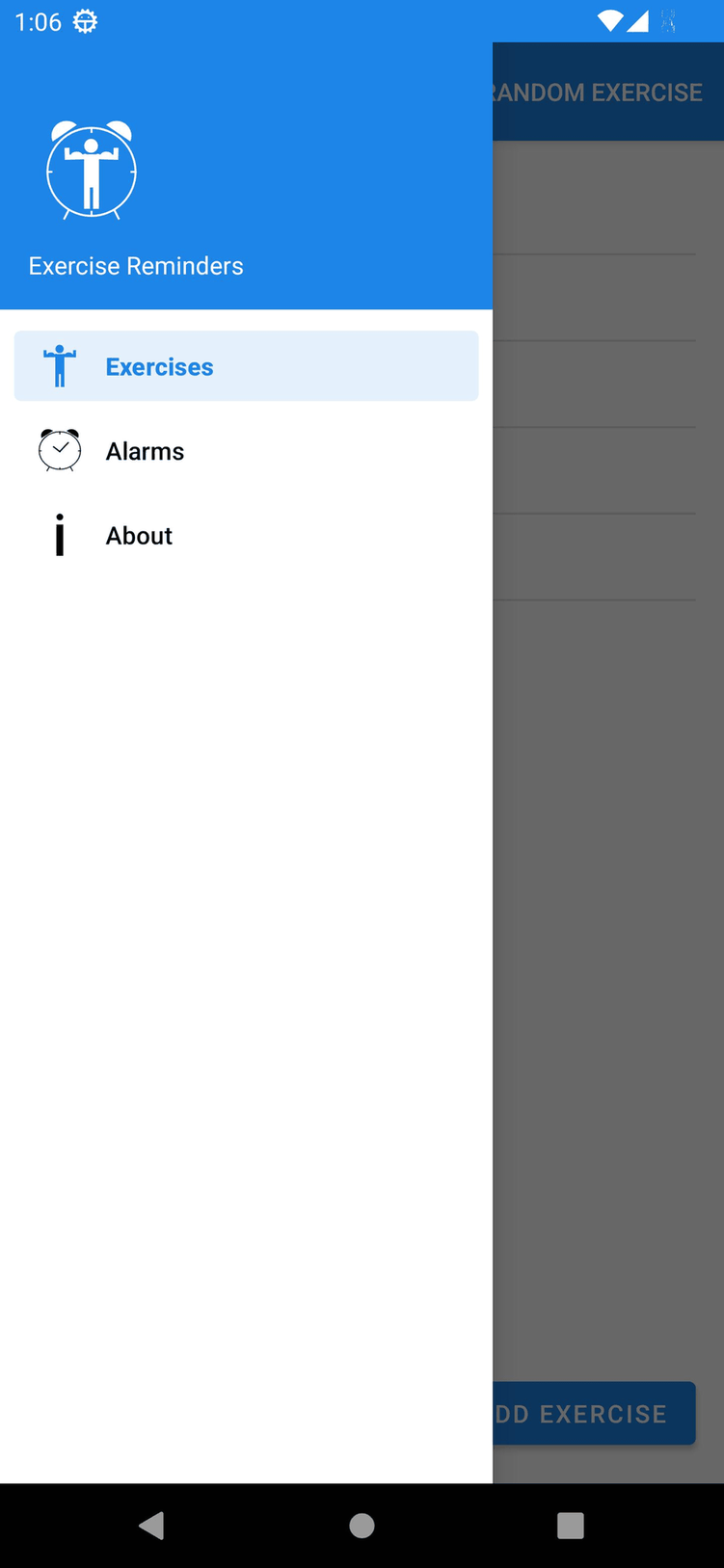 Exercise Reminders screenshot