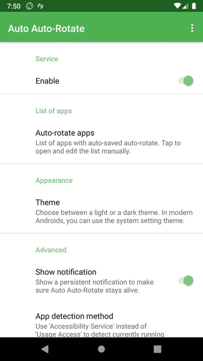Auto Auto-Rotate screenshot