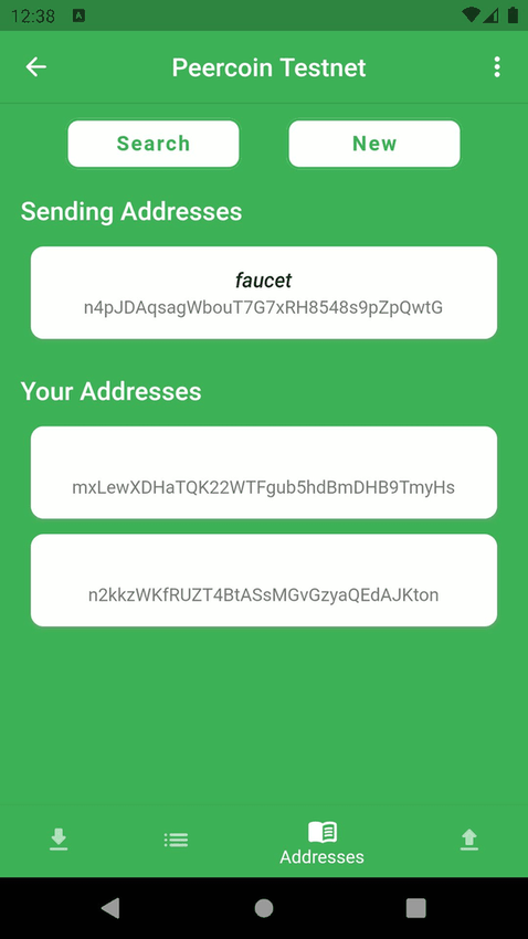 Peercoin Wallet screenshot
