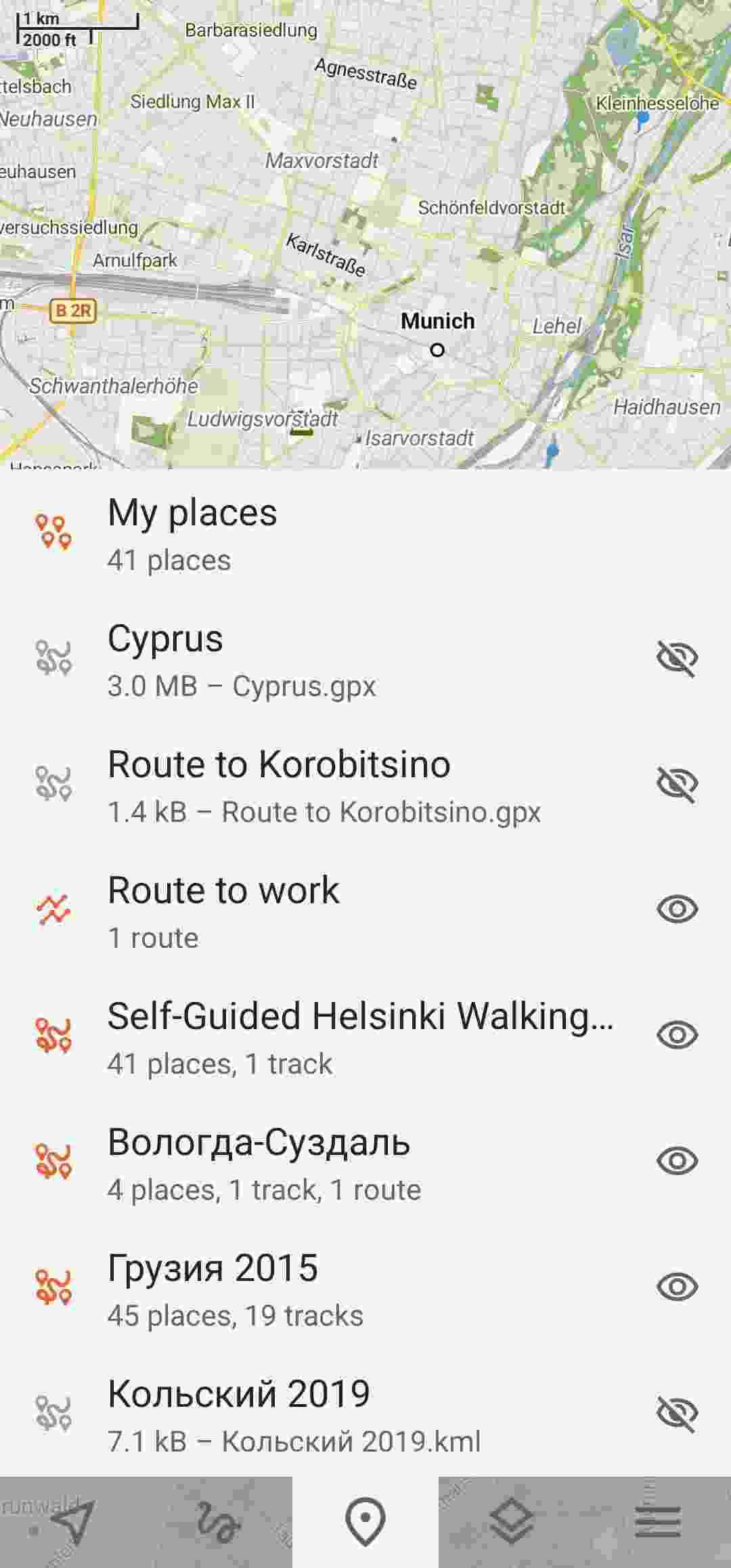 Trekarta screenshot