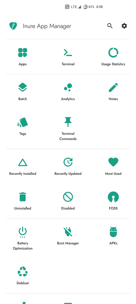 Inure App Manager (Trial) screenshot