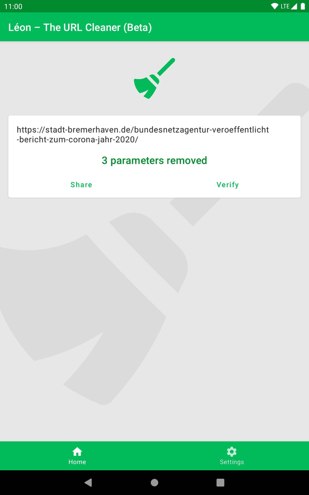 Léon – The URL Cleaner screenshot
