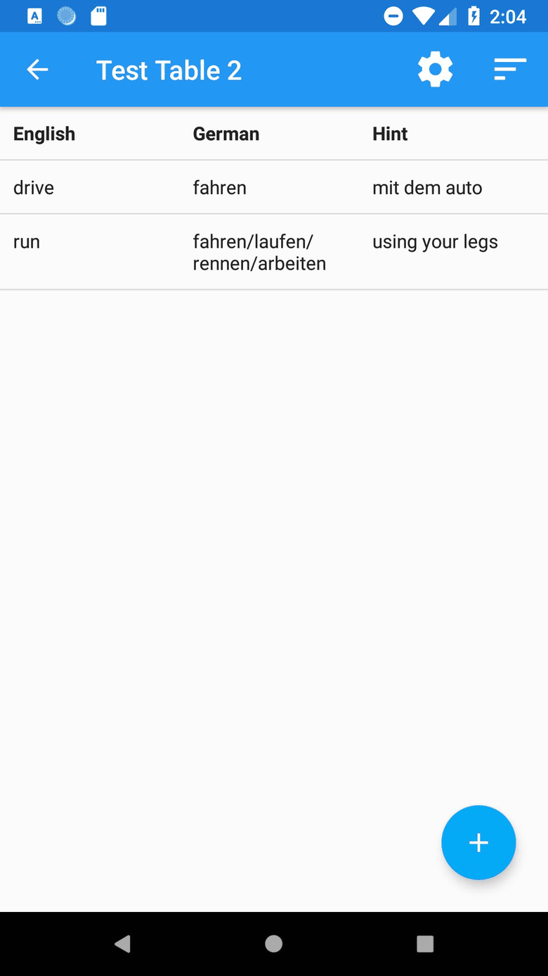 VocableTrainer screenshot