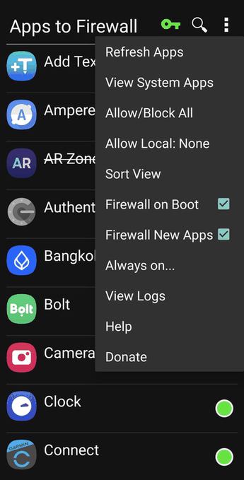 Karma Firewall screenshot