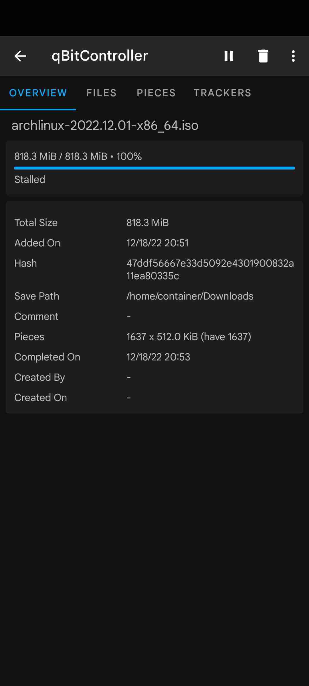 qBitController screenshot