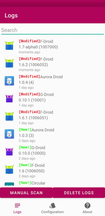 Installalogs screenshot