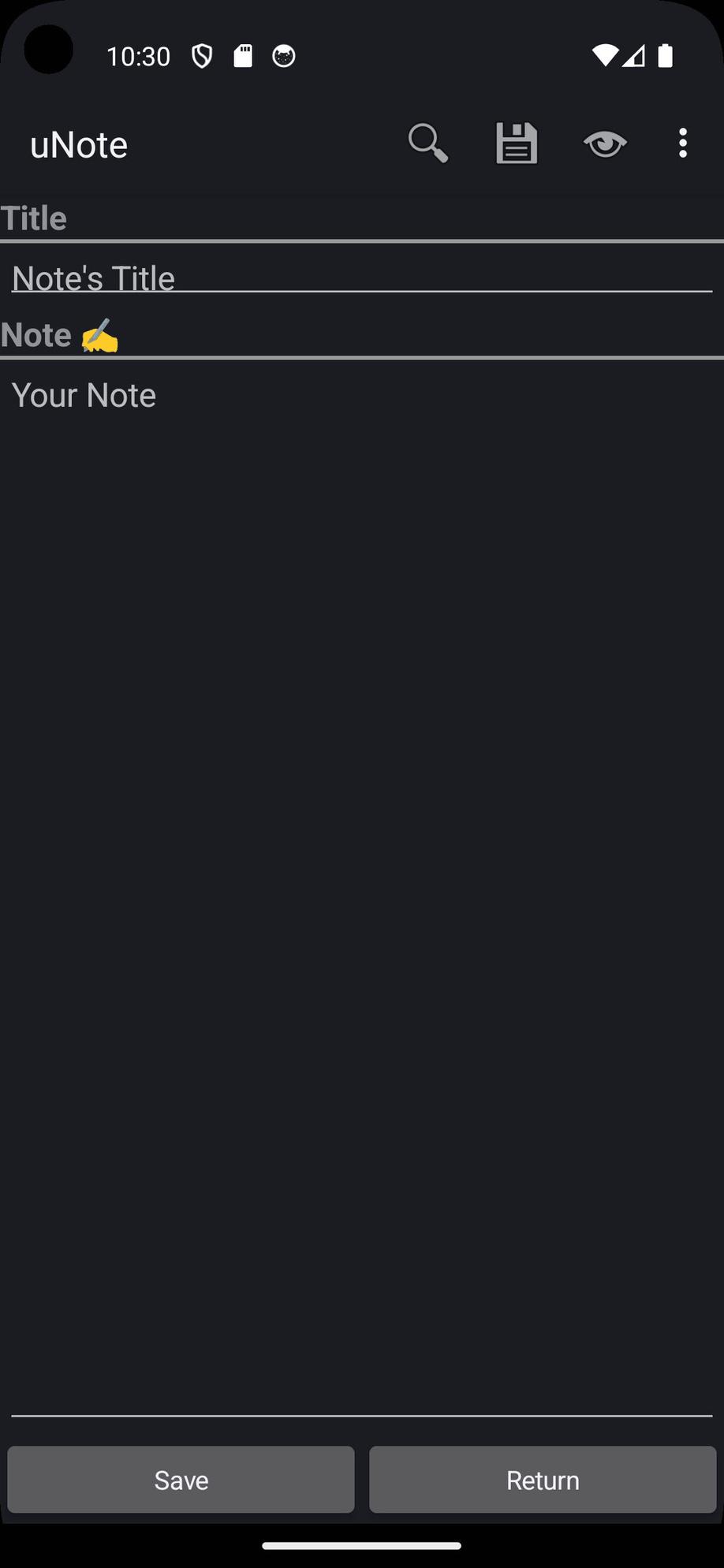 uNote | microNote screenshot