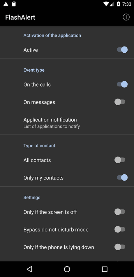 Flash Alert screenshot