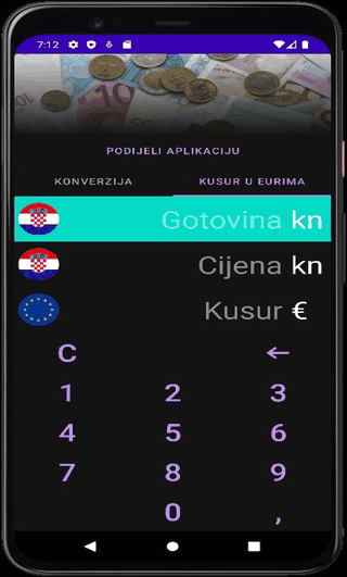 Euro konverter screenshot