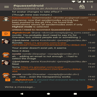 Quasseldroid screenshot