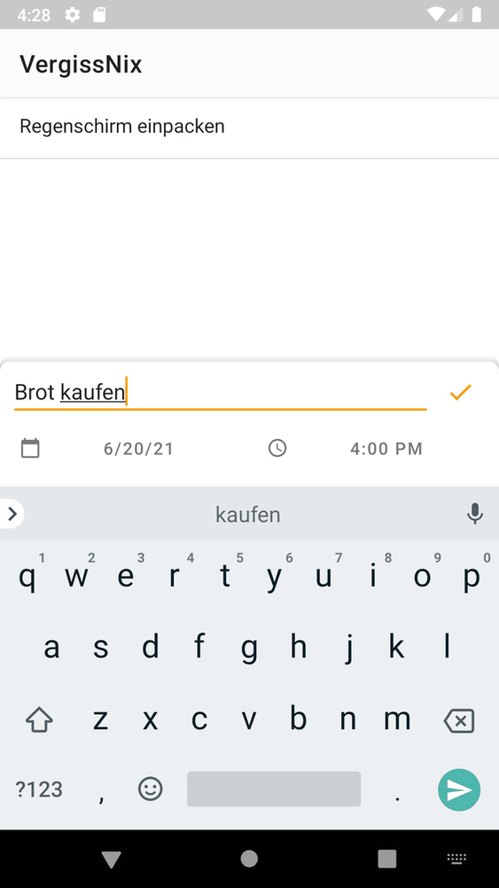 VergissNix screenshot