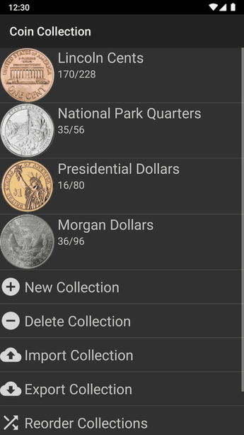 Coin Collection screenshot