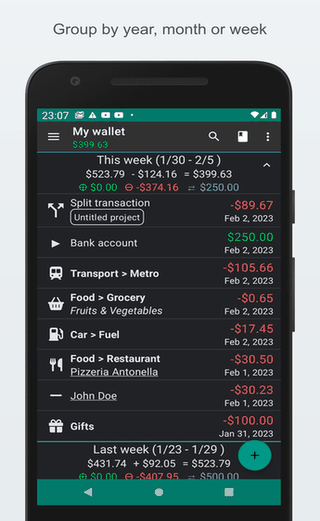 My Expenses screenshot
