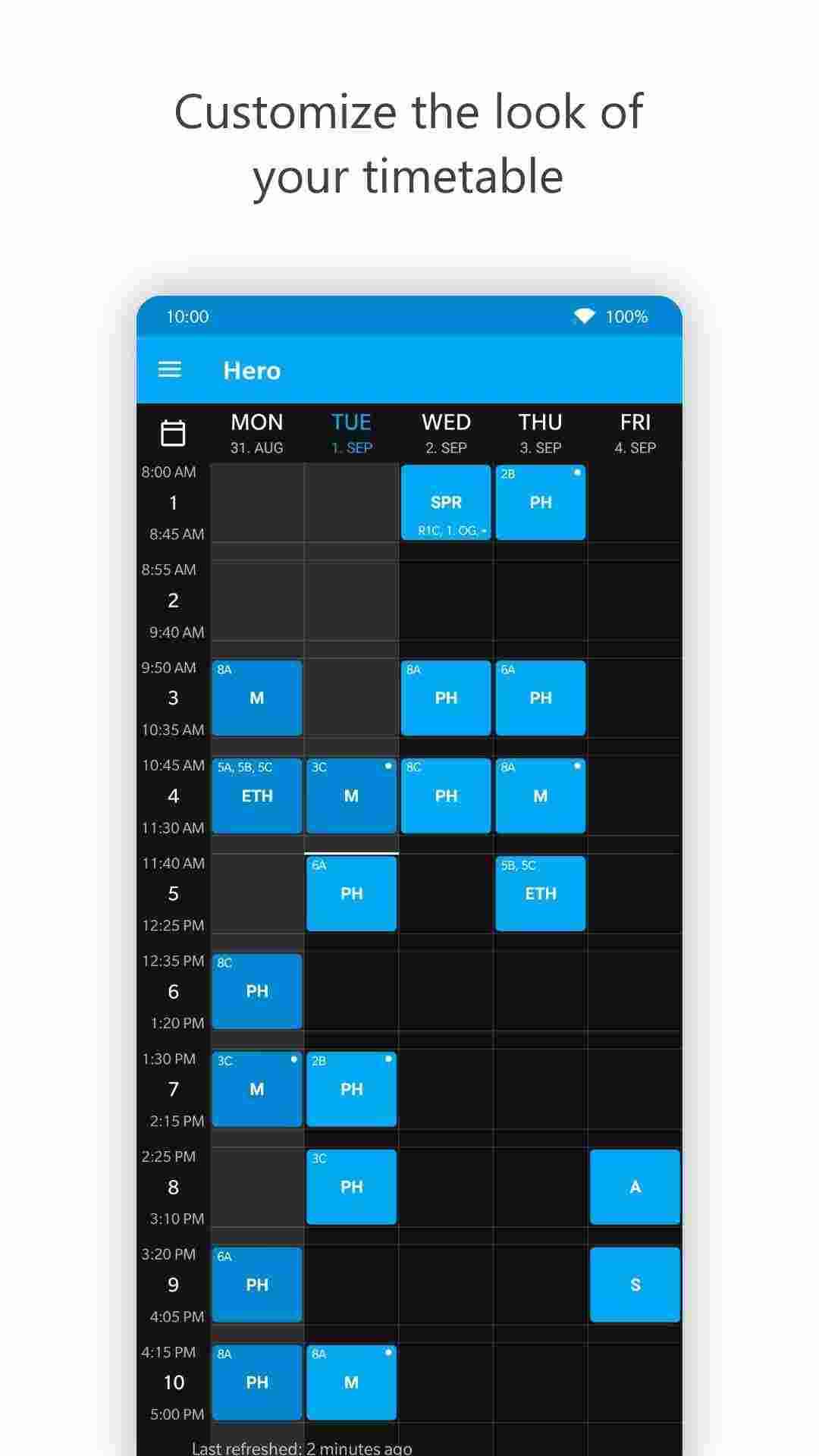 BetterUntis screenshot