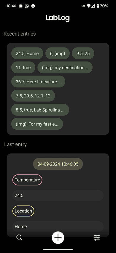 LabLog screenshot