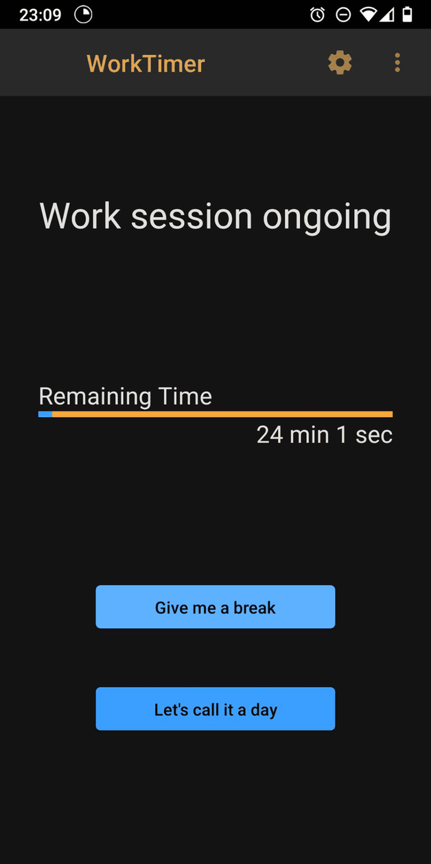 WorkTimer screenshot