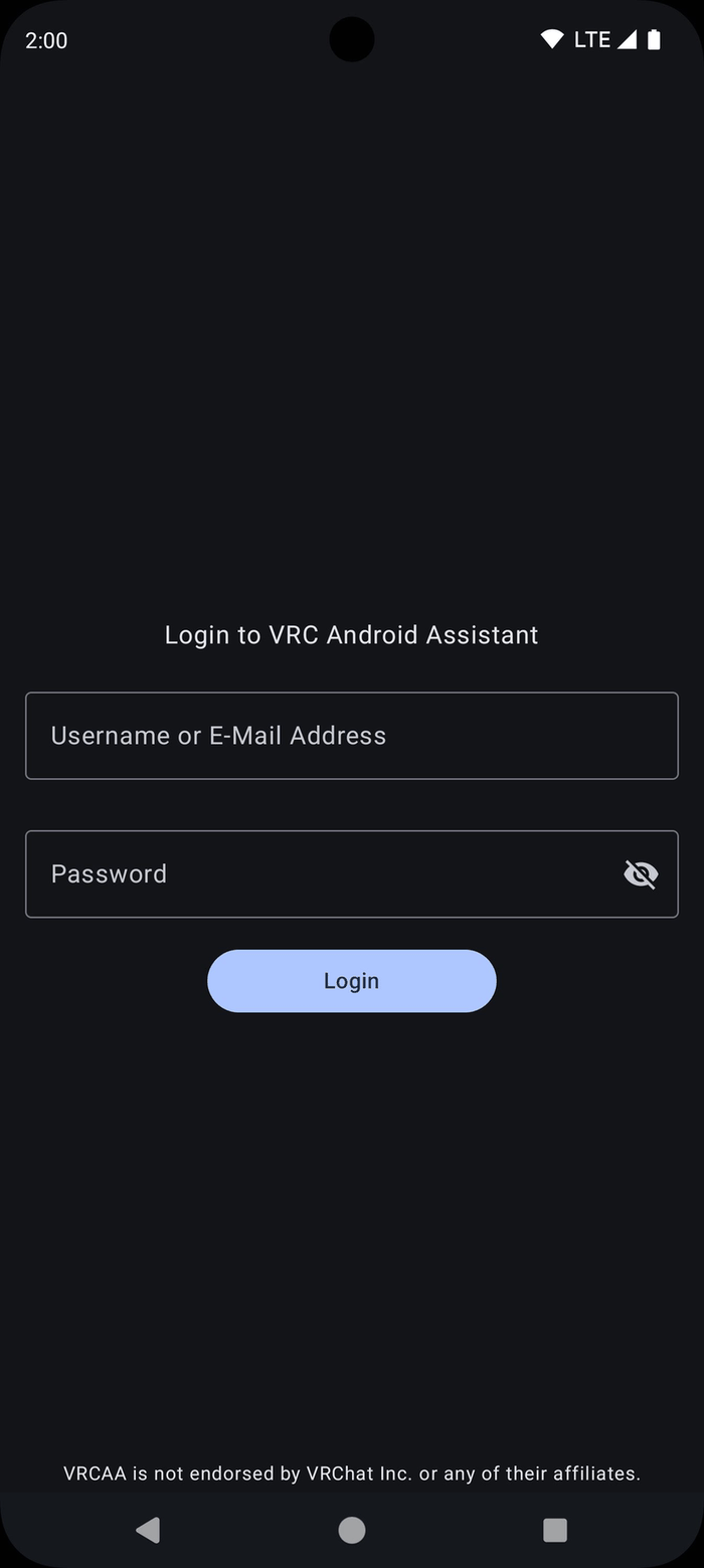 VRChat Android Assistant screenshot