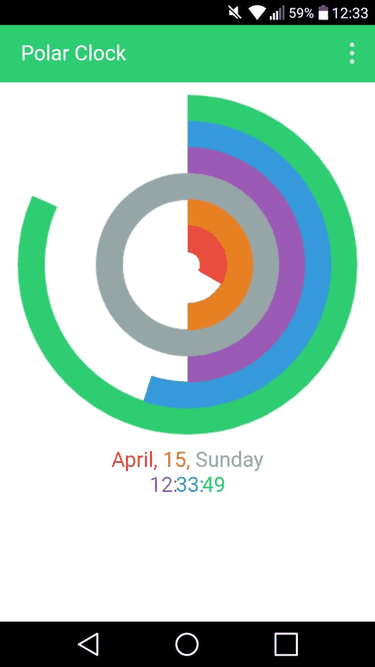 Polar Clock screenshot