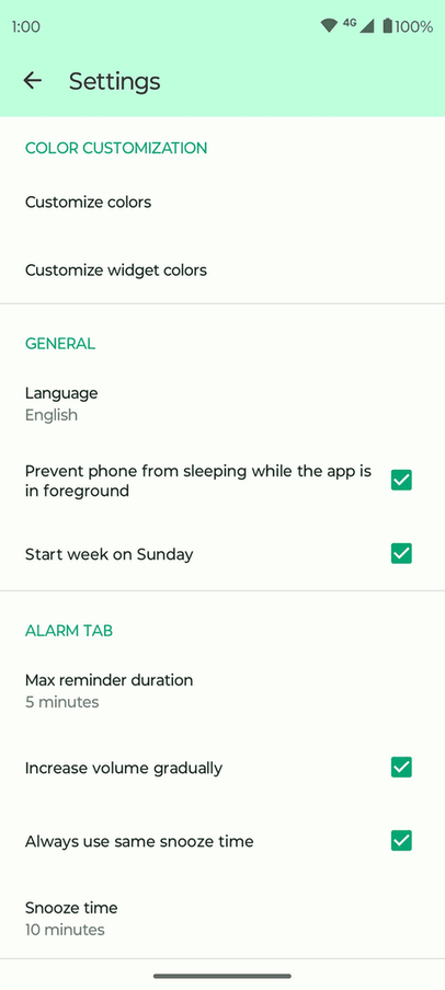 Fossify Clock screenshot