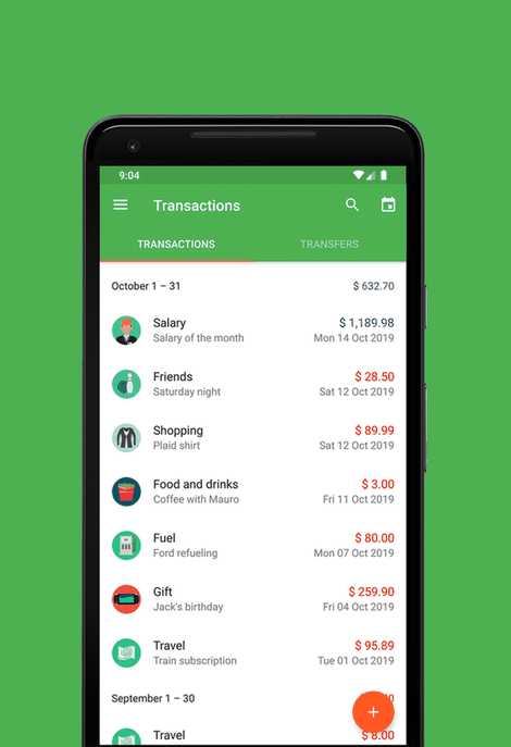 MoneyWallet screenshot