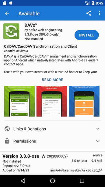 F-Droid Classic screenshot